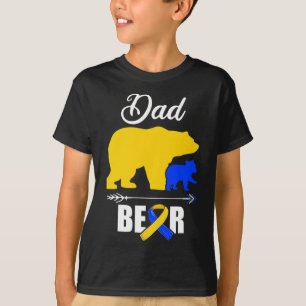 Dad Bear Trisomy 321 Syndrome Awareness  T-Shirt