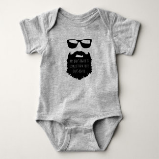 Dad beard - cool beard Baby One Piece  Baby Bodysuit