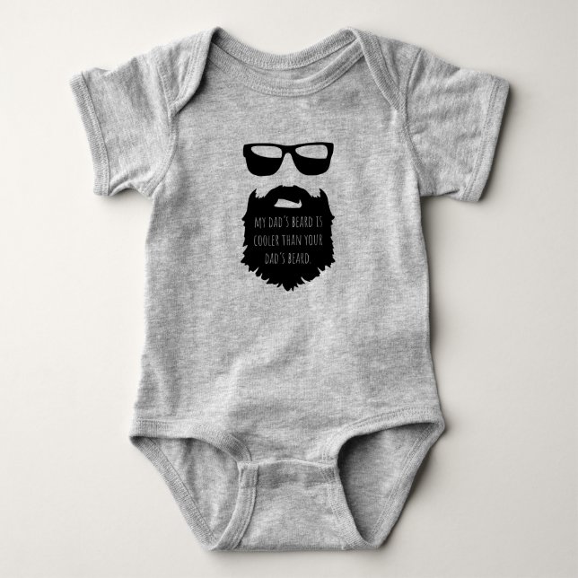 Dad beard - cool beard Baby One Piece  Bodysuit (Front)
