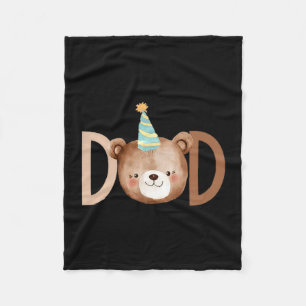 Dad Beary First Birthday Shirt Matching Family Out Fleece Blanket