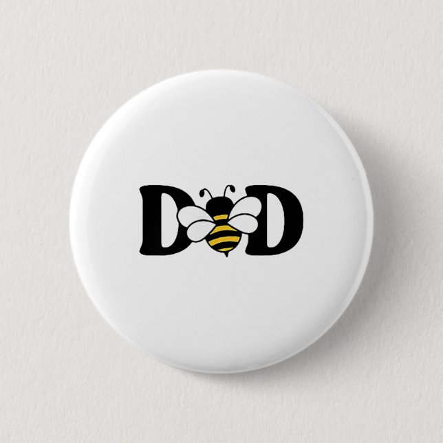 Dad Bee Cute Beekeeping 1st Birthday Matching Fami 2 Inch Round Button (Front)