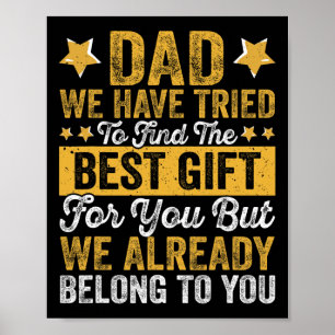 Dad Best Gift From Kids For Fathers Day Christmas  Poster