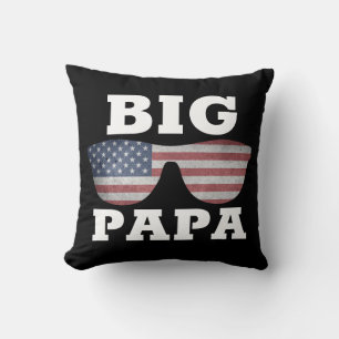 DAD BIG PAPA PATRIOTIC FATHER'S DAY Throw Pillow