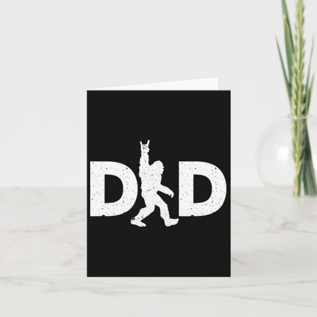 Dad Bigfoot Fathers Day  Card (Front)