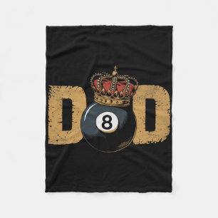 Dad Billiards Fathers Day Pool Player Retro Vintag Fleece Blanket