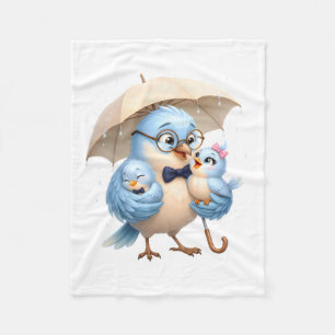 Dad Bird Fleece Blanket Family Comfort