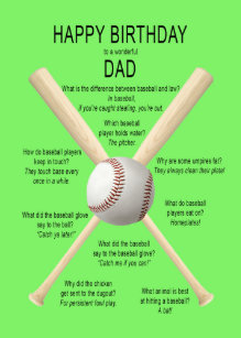 Funny Baseball Birthday Cards Zazzle Ca