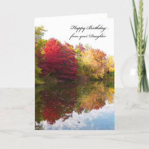 Dad Birthday Card from Daughter -- Autumn Scene