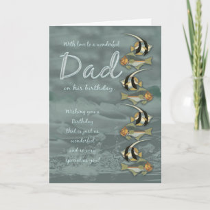 Dad Birthday Card With Fish