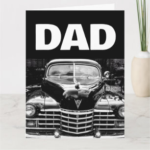 DAD BIRTHDAY CLASSIC CAR GREETING CARD