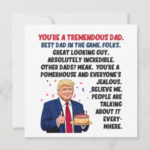 Dad Birthday Donald Trump  Card