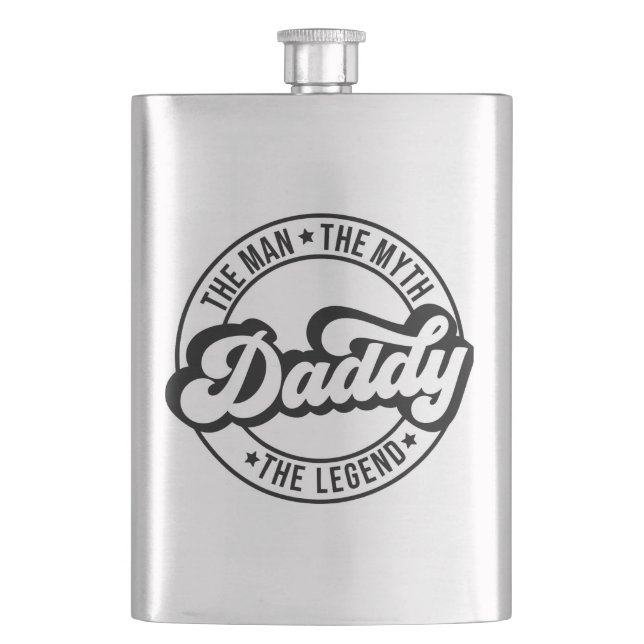 Dad birthday gift father father's day daddy gifts  hip flask (Front)