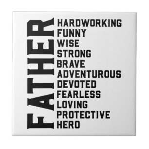 Dad birthday gift father father's day daddy gifts  tile
