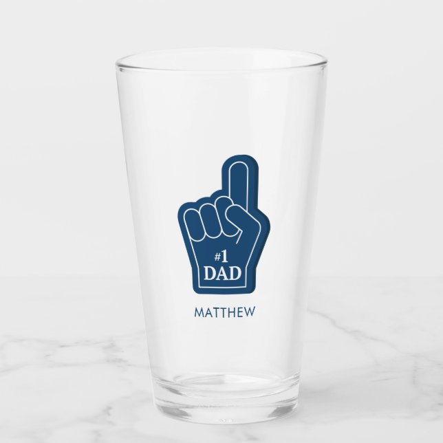 Dad Birthday Keepsake Personalized Glass (Front)