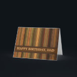 Dad Birthday with Raanu Pattern Weaving Earth Tone Card<br><div class="desc">Happy Birthday,  Dad paper greeting card with an earth tones Raanu weaving. A pattern weaving in beautiful earth tones. Earthy and natural color scheme. Photograph of an original weaving. Art,  image,  and verse copyright © Shoaff Ballanger Studios,  2026.</div>