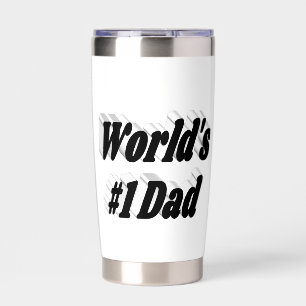 Dad black half text insulated tumbler