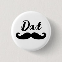 Dad black handlebar moustache