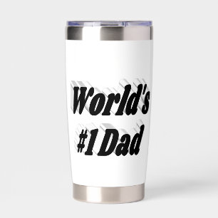 Dad black text Fathers Day Insulated Tumbler