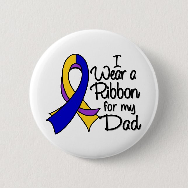 Dad - Bladder Cancer Ribbon 2 Inch Round Button (Front)