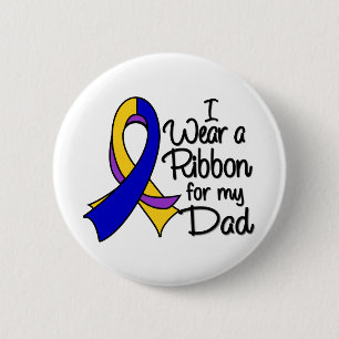 Dad - Bladder Cancer Ribbon 2 Inch Round Button