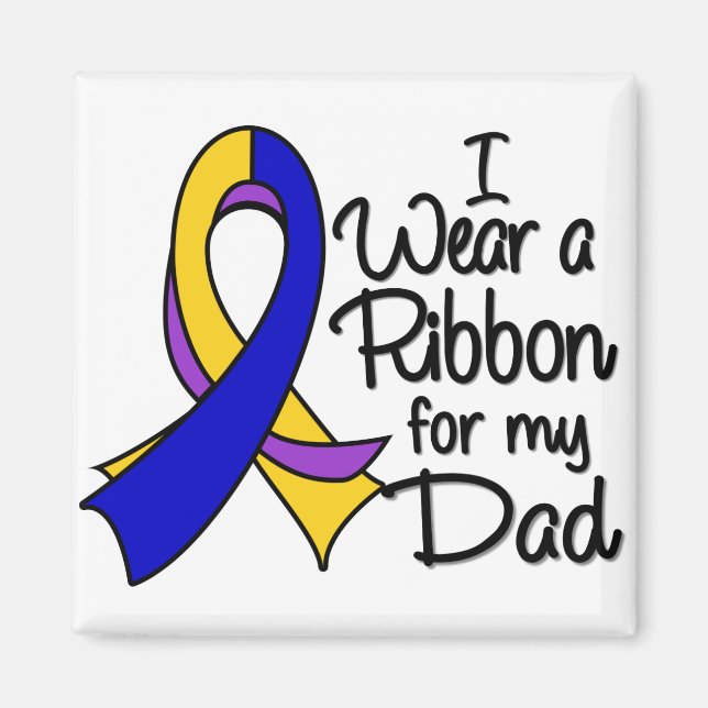 Dad - Bladder Cancer Ribbon Magnet (Front)