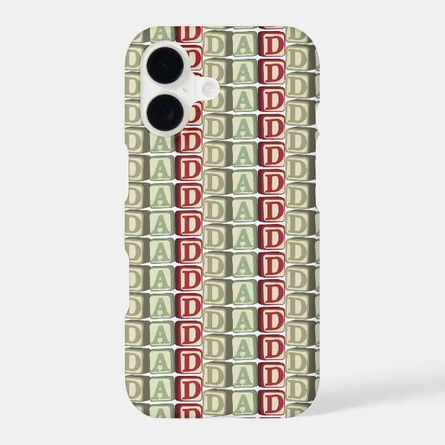 Dad Blocks Pattern Father Daddy Theme (Back)