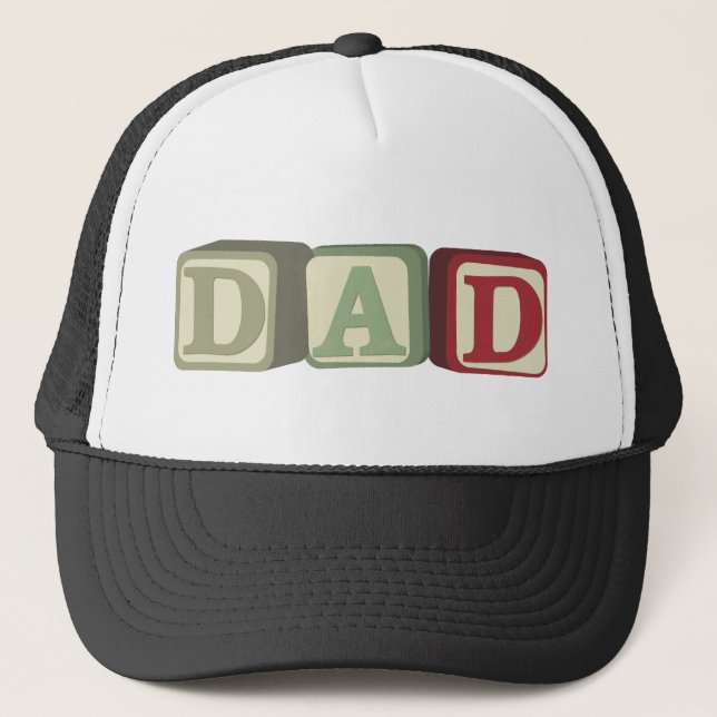 Dad Blocks Trucker Hat (Front)