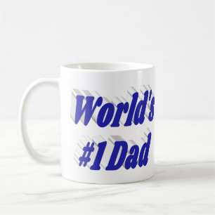 Dad blue half text coffee mug
