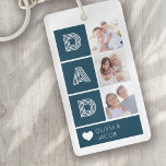 Dad Blue Heart Photos Father's Day Keychain<br><div class="desc">The perfect gift for Father's Day</div>