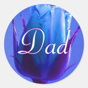 Dad Blue Rose Sticker