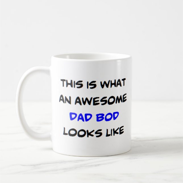 dad bod, awesome coffee mug (Left)