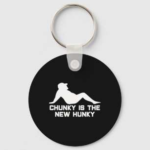 Dad Bod Chunky Is The New Hunky Dadbod Silhouette Keychain