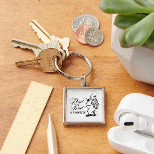 Dad Bod In Progress   Funny Fathers Day  Keychain