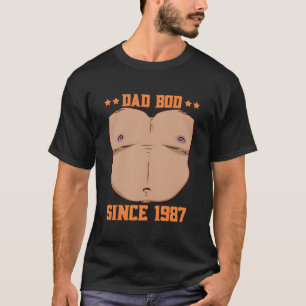 Dad Bod Since 1987 Father'S Day Beer Belly T-Shirt