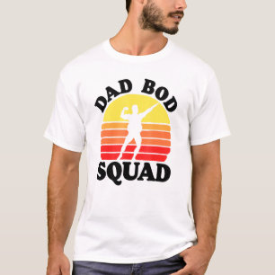 Dad Bod Squad Posing Fathers Day Vintage Sunset 80 T-Shirt