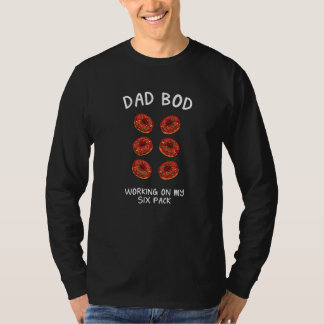 Dad Bod Working on My Six-Pack Doughnut Funny Past T-Shirt