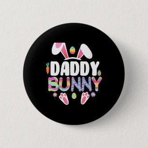 Dad Bunny Family Matching Easter Ears Bunny Father 2 Inch Round Button