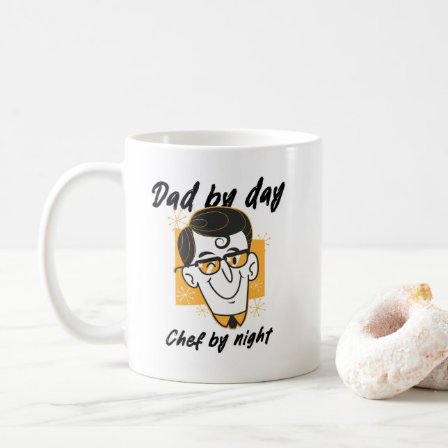 Dad by Day, Chef by Night Coffee Mug (With Donut)