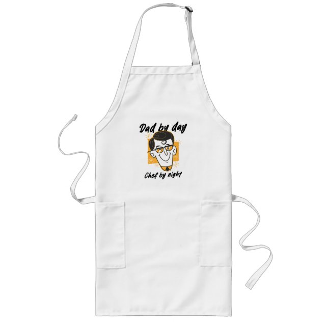Dad by Day, Chef by Night Long Apron (Front)
