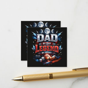 Dad By Day Legend By Night - Epic Gamer Dad Enclosure Card