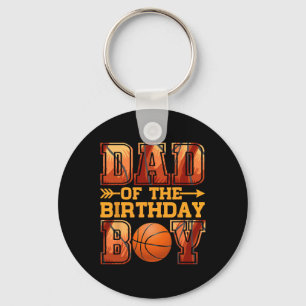 Dad Bysketbyll Birthday Boy Family Byller B-day Pa Keychain