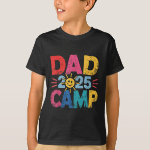 Dad Camp 2025 Family Vacation Summer Camping Crew T-Shirt
