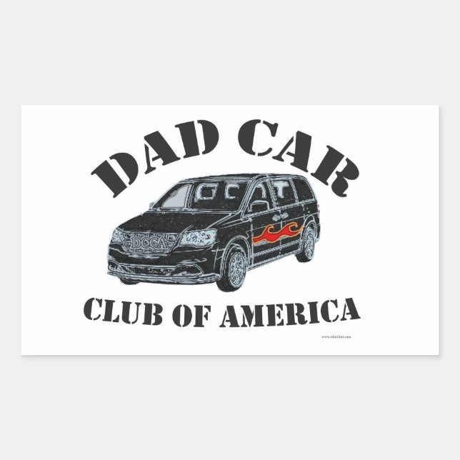 Dad Car Club Funny Parody Slogan Sticker (Front)
