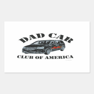 Dad Car Club Funny Parody Slogan Sticker
