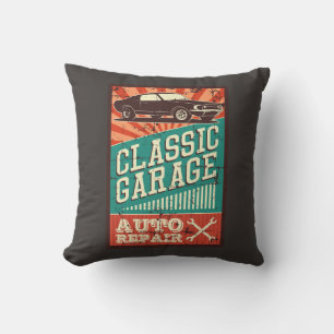 Dad Car Service Throw Pillow
