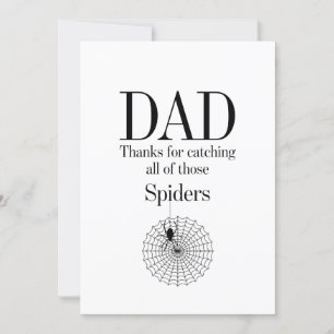 Dad Catching Spiders Father's Day Birthday Card