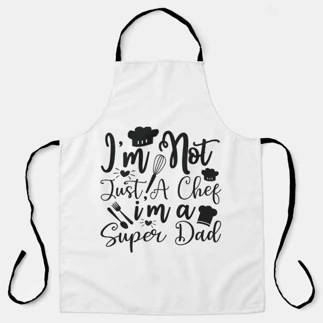 Dad chef quoted  apron (Front)