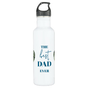 Dad & Child Photo – Heart Frame Best Dad Ever 710 Ml Water Bottle