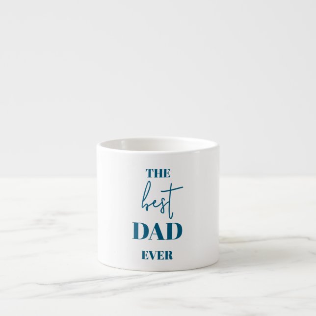 Dad & Child Photo – Heart Frame Best Dad Ever |  Espresso Cup (Front)