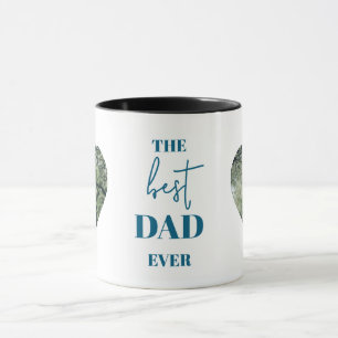 Dad & Child Photo Mug – Heart Frame Best Dad Ever